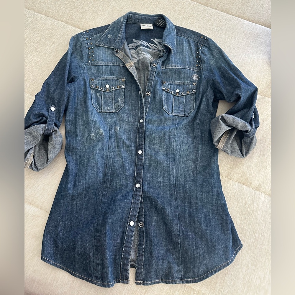 Harley Davidson denim shirt